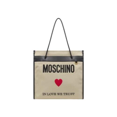 Tote Bags Moschino , Beige , Dames