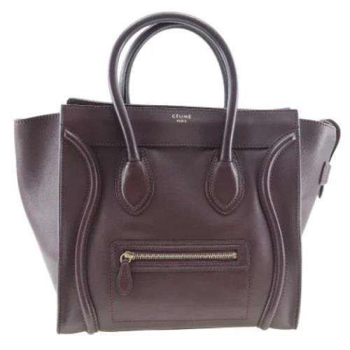 Pre-owned Leather celine-bags Celine Vintage , Purple , Dames