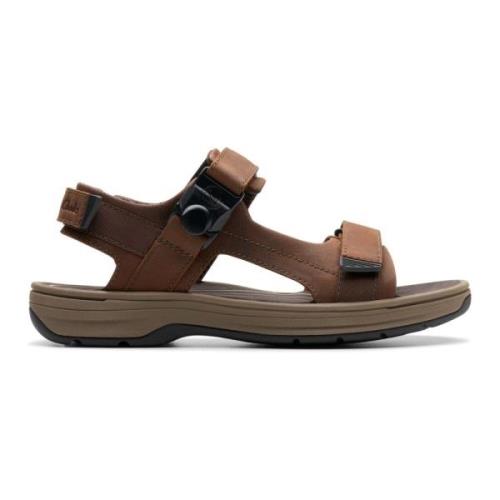 Flat Sandals Clarks , Brown , Heren