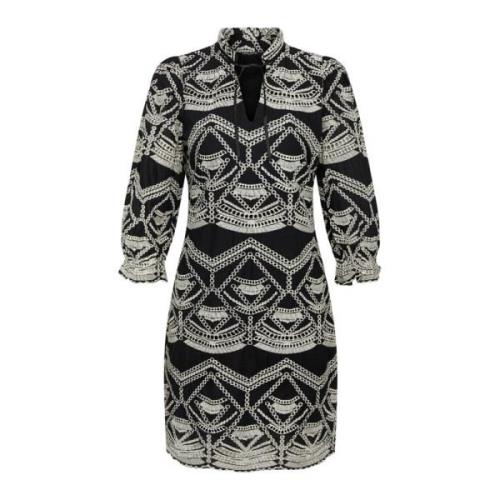 Vrouwen Arvensisbbabami Jurk Zwart/Crème Bruuns Bazaar , Black , Dames