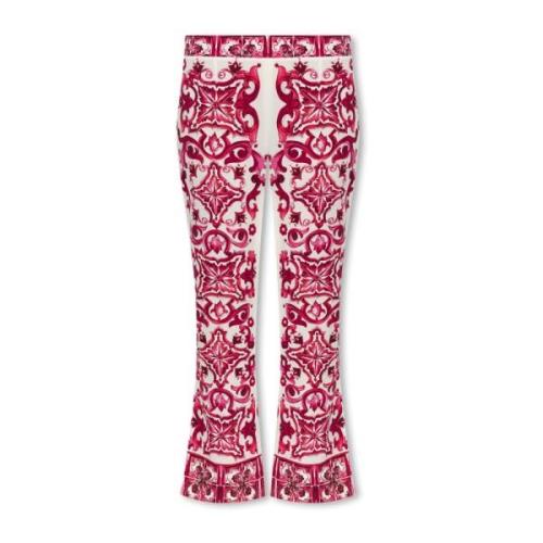 Zijden broek Dolce & Gabbana , Multicolor , Dames