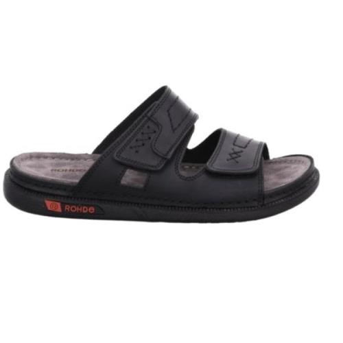 Flat Sandals Rohde , Black , Heren