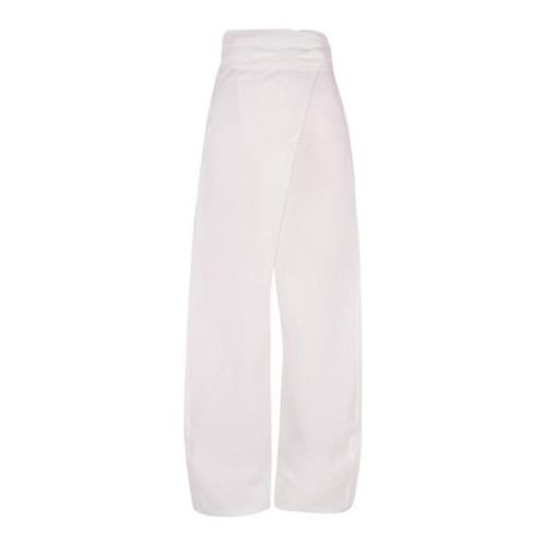 Arce, linnen en viscose broek in rauwe kleur Cortana , Beige , Dames