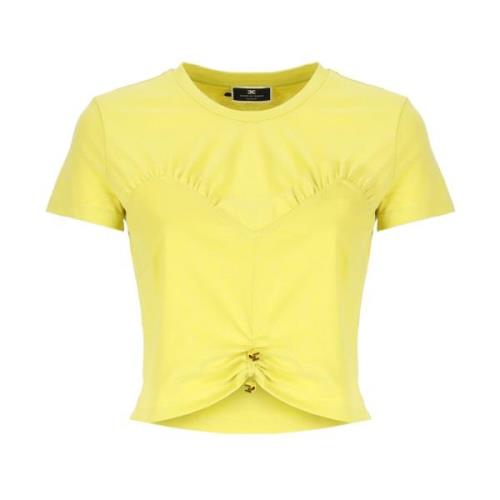 T-Shirts Elisabetta Franchi , Yellow , Dames