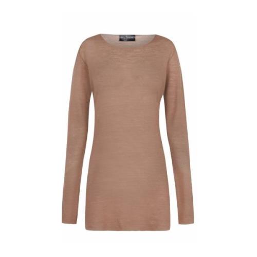 Jen, top in maagdelijke wol duin Cortana , Beige , Dames