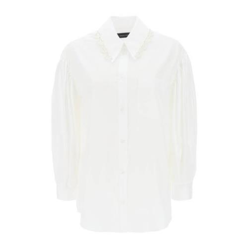 Klassieke Witte Button-Up Shirt Simone Rocha , White , Dames
