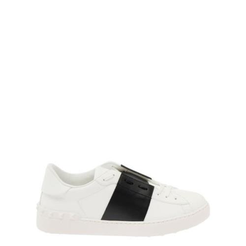 Zwarte Lage Top Veterschoenen Valentino Garavani , White , Heren