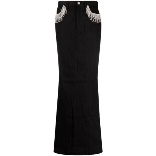 Zwarte Maxi Rok Rotate Birger Christensen , Black , Dames