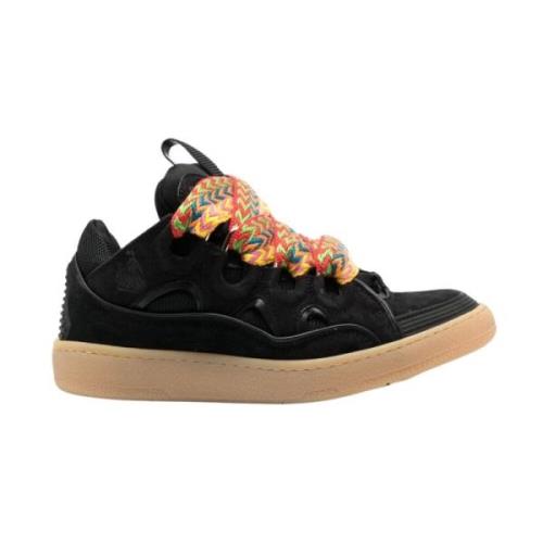 Zwarte Curb Sneakers Lanvin , Black , Dames