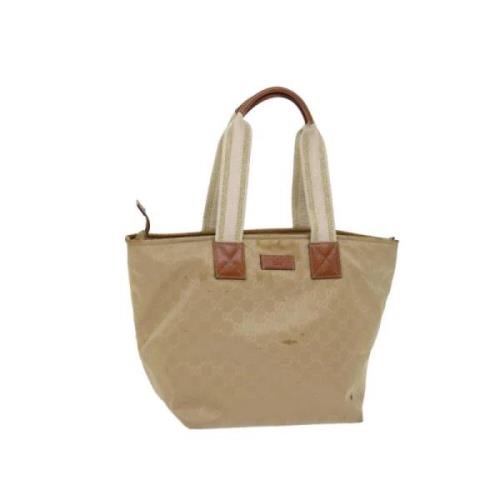 Pre-owned Canvas gucci-bags Gucci Vintage , Beige , Dames