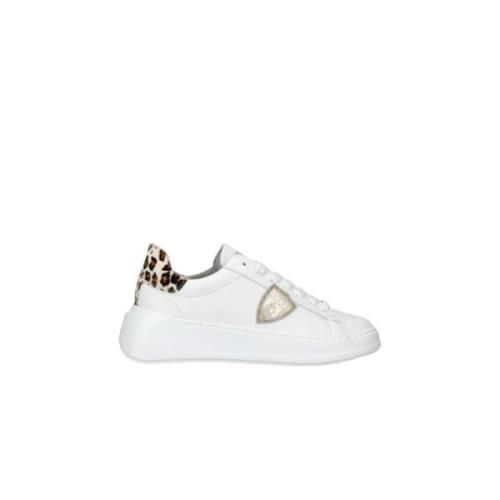 Dierenprint Lage Top Sneakers Philippe Model , White , Dames