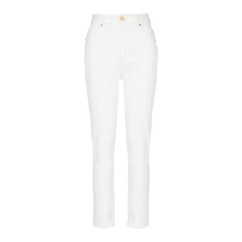 Slim fit jeans Balmain , White , Dames