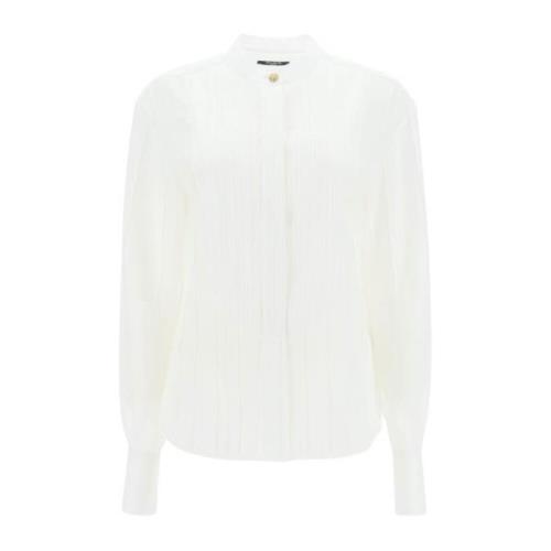 Klassieke Witte Button-Up Shirt Balmain , White , Dames
