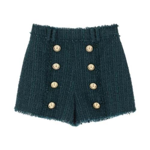 Shorts Balmain , Green , Dames