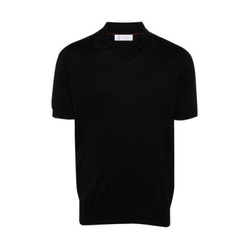 Polo Shirts Brunello Cucinelli , Black , Heren