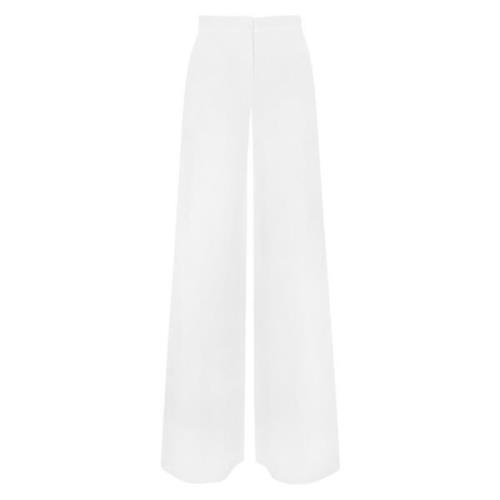 Wide Trousers Max Mara Studio , White , Dames