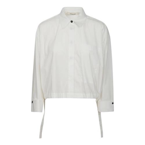 Witte Katoenen Overhemd met Kraag Liviana Conti , White , Dames