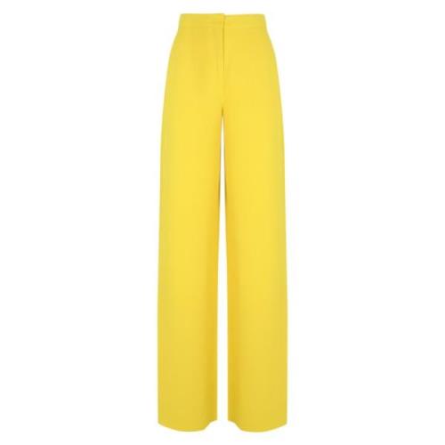 Wide Trousers Max Mara Studio , Yellow , Dames