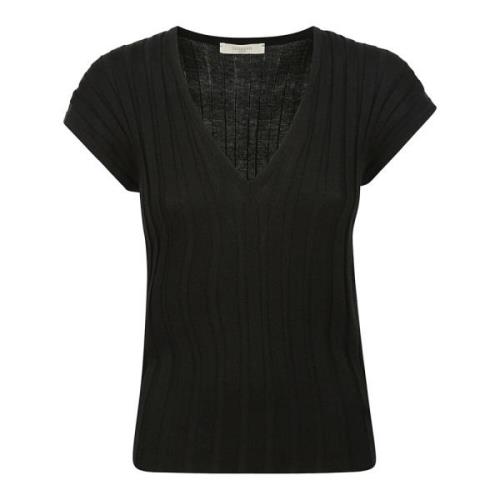 Gestreept Zwart Katoenen T-Shirt Zanone , Black , Dames