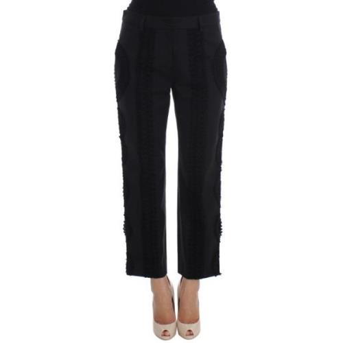 Cropped Trousers Dolce & Gabbana , Black , Dames