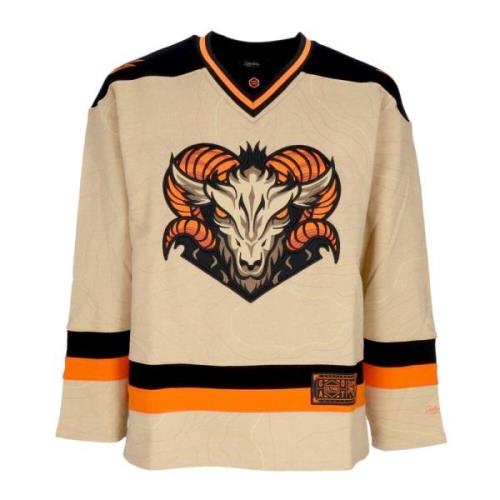 Beige Hockey Crewneck Sweatshirt Dolly Noire , Multicolor , Heren