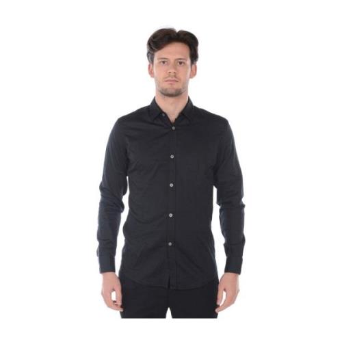 Casual Button-Up Overhemd Daniele Alessandrini , Black , Heren