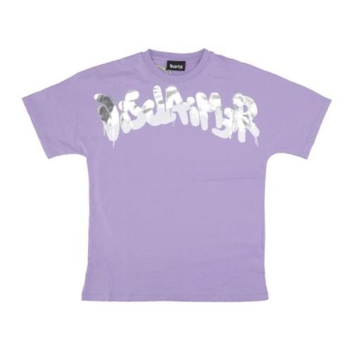 Lila Streetwear Logo Tee Disclaimer , Purple , Dames