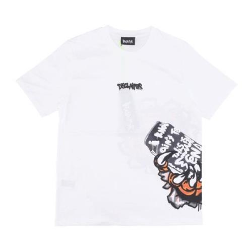 Witte Tiger Tee Streetwear Shirt Disclaimer , White , Heren