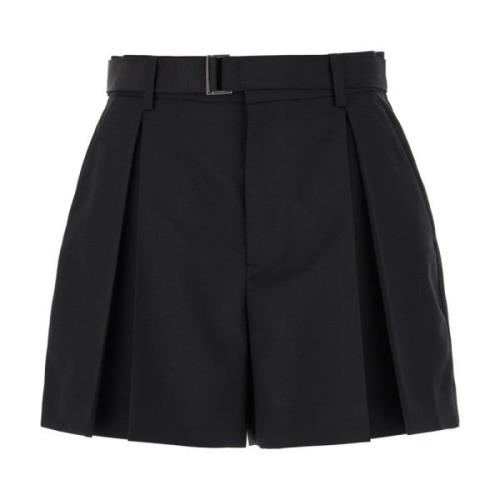 Casual Denim Shorts voor Dagelijks Gebruik Sacai , Black , Dames