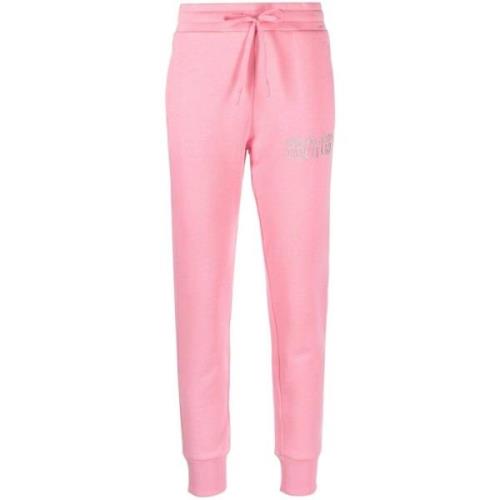 Roze Logo Geborduurde Fitness Broek Versace Jeans Couture , Pink , Dam...