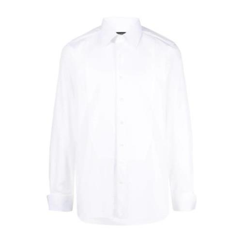 Klassieke Zwarte Katoenen Overhemd Tom Ford , White , Heren