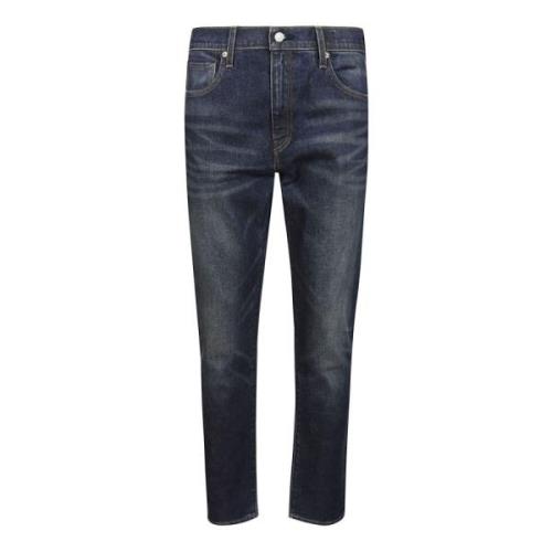 Slim Fit Donkerblauwe Jeans met Zakken Levi's , Blue , Heren