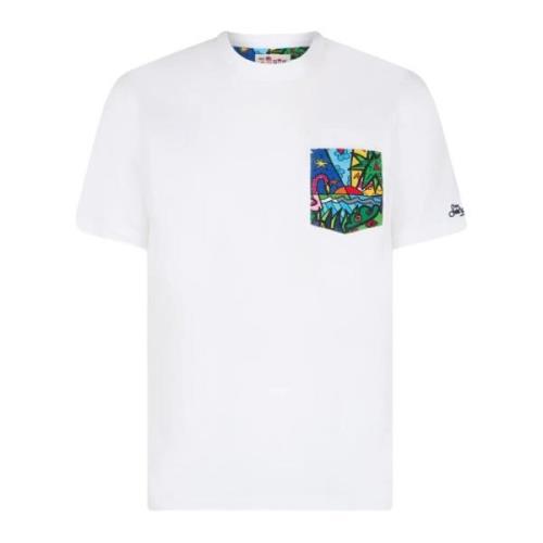 Katoenen T-shirt MC2 Saint Barth , White , Heren