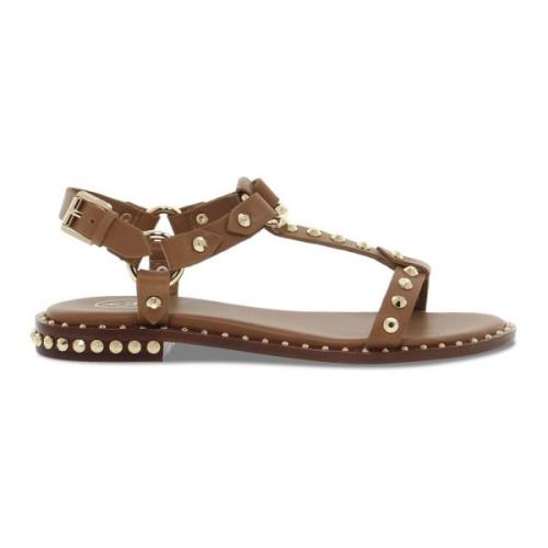 Leren Platte Sandalen Patsy Brasil Stijl ASH , Brown , Dames