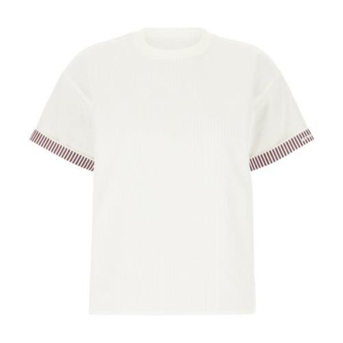 Casual Katoenen T-Shirt Bottega Veneta , White , Dames