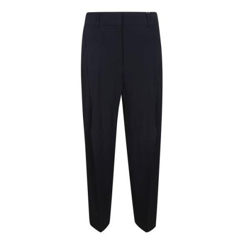 Hoge taille zachte broek met plooien Incotex , Blue , Dames