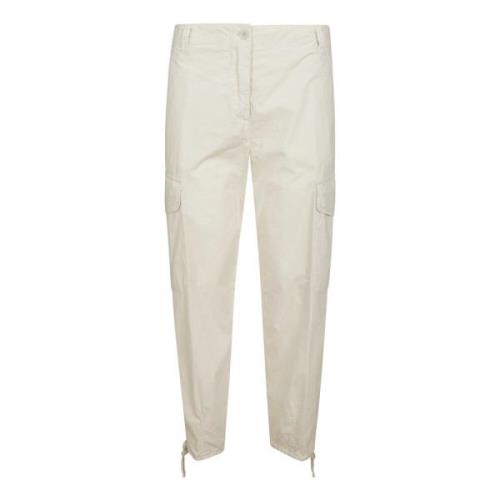 Witte katoenen broek met zakken Aspesi , Beige , Dames