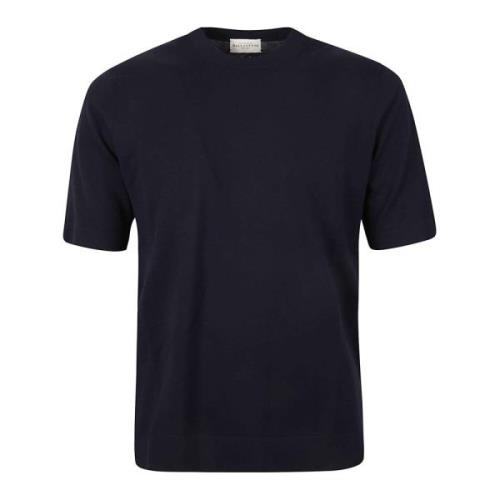 Blauw R Neck T-Shirt Ballantyne , Blue , Heren