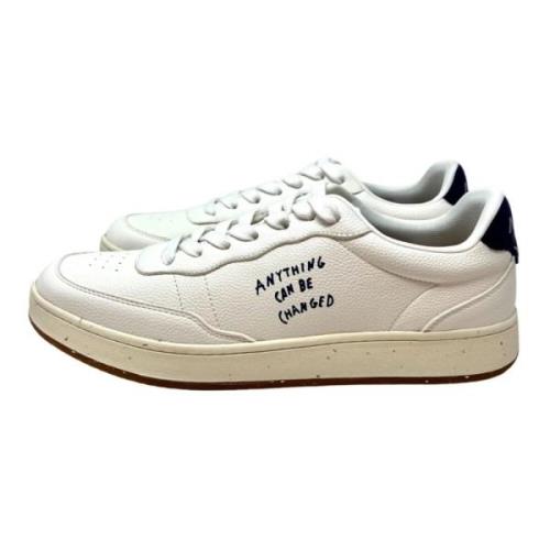 Sneaker, Wit met Blauwe Accenten Acbc , White , Dames