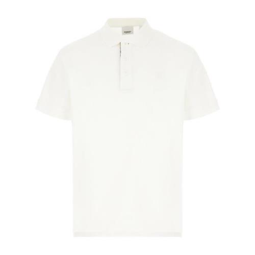 Klassiek Polo Shirt voor Mannen Burberry , White , Heren