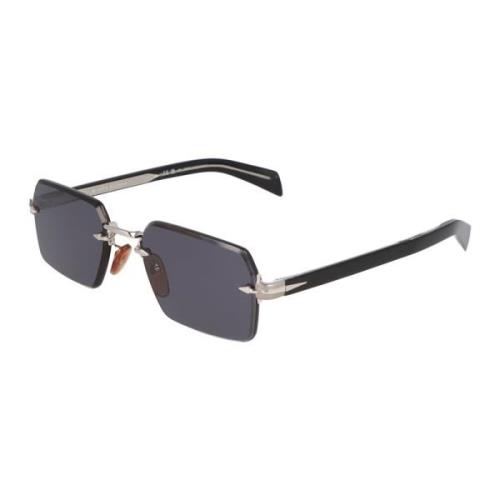 Retro Rechthoekige Zonnebril Eyewear by David Beckham , Gray , Unisex