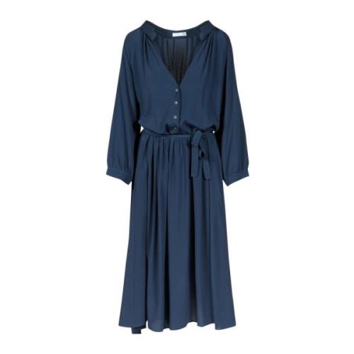 Elegante Pointer Dress met Scollo A Douuod Woman , Blue , Dames