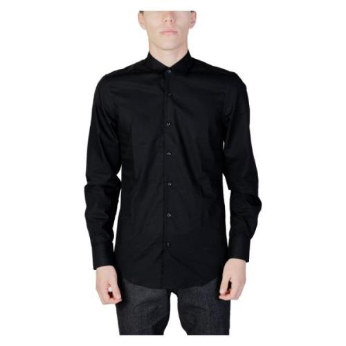 Lange mouwen katoenen overhemd collectie Antony Morato , Black , Heren