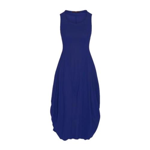 Klassieke mouwloze jurk met V-hals High , Blue , Dames