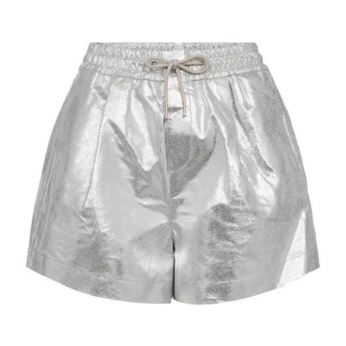Stijlvolle Leren Crackle Shorts & Knickers Co'Couture , Gray , Dames