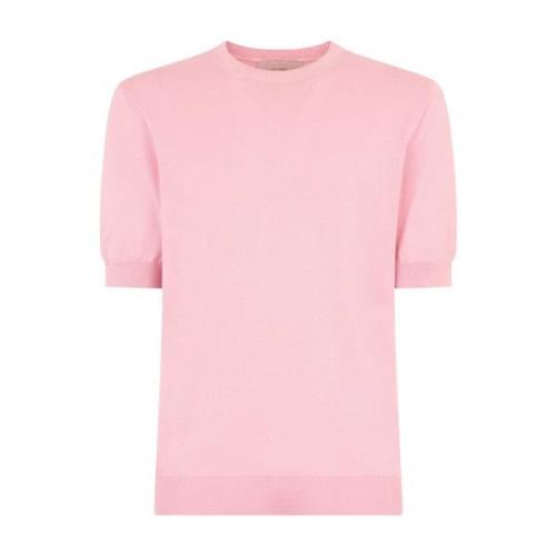 Zijde Katoen T-Shirt Elegant Ontwerp Regular Fit Ballantyne , Pink , H...