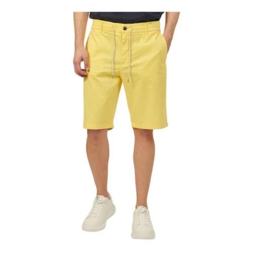 Gele Chino Shorts Tapered Fit Hugo Boss , Yellow , Heren
