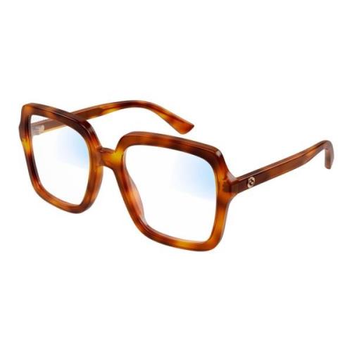 Goud/Blauw & Beyond Bruin Zonnebril Gucci , Brown , Dames