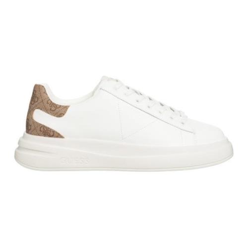 Eenvoudige Vetersneakers Guess , White , Heren