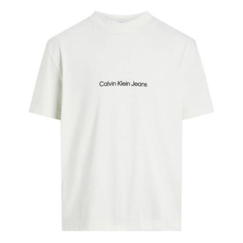 Heren T-shirt Lente/Zomer Collectie Calvin Klein Jeans , Beige , Heren